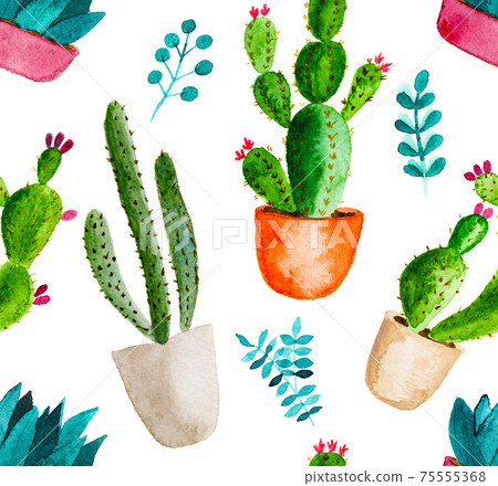 Set of high quality hand painted watercolor elements for your design with succulent plants, cactus and more. Set of high quality hand painted watercolor elements for your design with succulent plants, cactus and more. 75555368