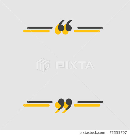 Quote lines text with bracket, vector banner Quote lines text with bracket, vector banner 75555797