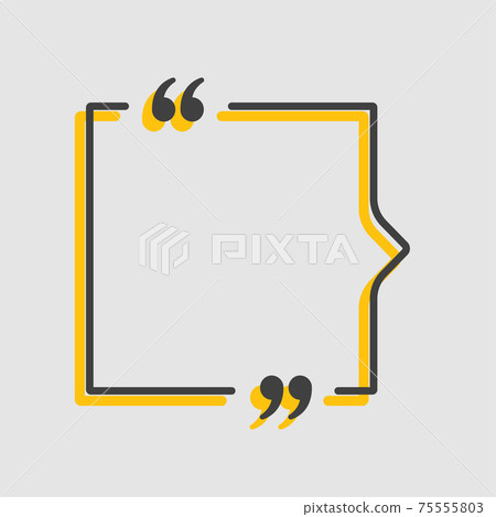 Quote square text with bracket, vector banner Quote square text with bracket, vector banner 75555803