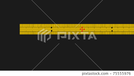 Illustration with a measure on a black background 75555976