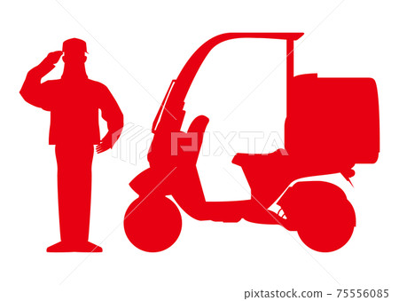 Delivery bike and courier 75556085