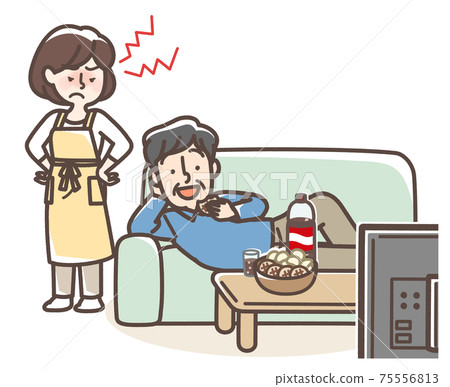A woman who is frustrated by her husband A woman who is frustrated by her husband 75556813