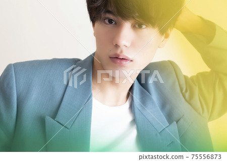 Colorful male portrait 75556873