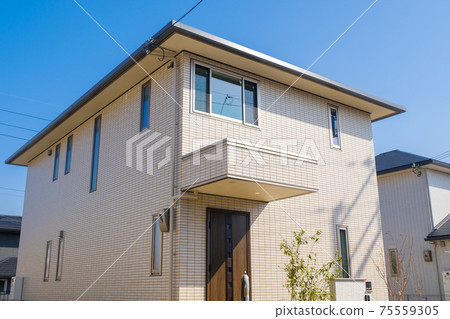Blue sky and model house New residential area Residential area image Blue sky and model house New residential area Residential area image 75559305