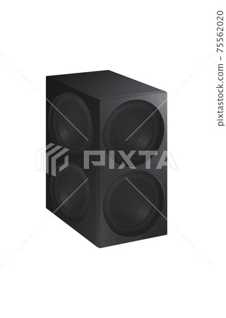 Audio speaker on white background Audio speaker on white background 75562020