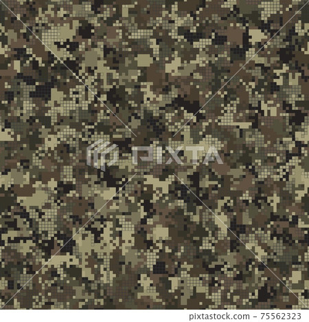 Digital camouflage seamless pattern military... - Stock Illustration ...