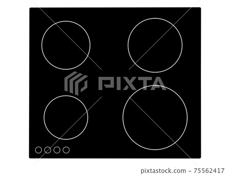 Electric ceramic oven isolated on white 75562417