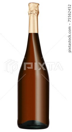 Bottle of champagne isolated on white Bottle of champagne isolated on white 75562452