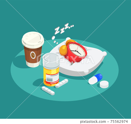 Hypnotics Drugs Isometric Composition Hypnotics Drugs Isometric Composition 75562974