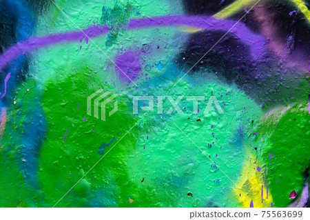 Close-up old colorfully painted scratched wall, abstract background Close-up old colorfully painted scratched wall, abstract background 75563699