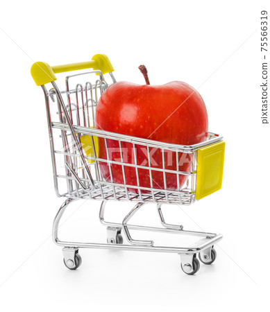 Apple in shopping cart 75566319