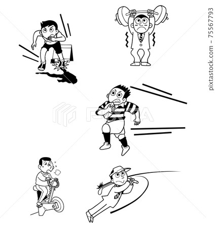 Sports, monochrome, cut Sports, monochrome, cut 75567793