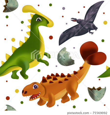 Cute Dinosaur in childish style Vector Illustration Can be used for  fabric and textile wallpapers backgrounds home decor posters cards  14234837 Vector Art at Vecteezy