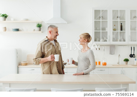 Good morning, great gentle mood, fresh coffee drink and breakfast together at home at covid Good morning, great gentle mood, fresh coffee drink and breakfast together at home at covid 75569114