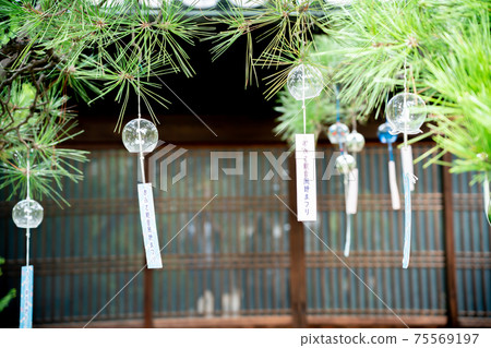 A wind chimes festival shot at Ogasa Kannon in Kashihara City, Nara Prefecture A wind chimes festival shot at Ogasa Kannon in Kashihara City, Nara Prefecture 75569197