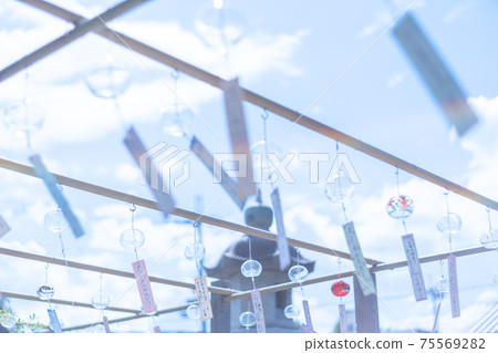A wind chimes festival shot at Ogasa Kannon in Kashihara City, Nara Prefecture A wind chimes festival shot at Ogasa Kannon in Kashihara City, Nara Prefecture 75569282