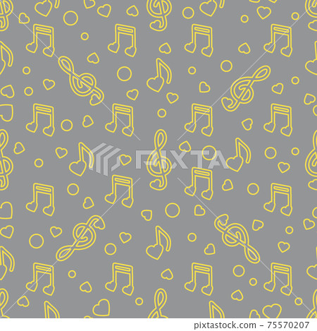 Notes, hearts. Romantic pattern. Valentine's day 75570207