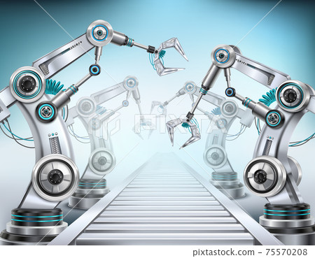 Robotic Arm Realistic Composition 75570208