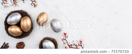 Easter eggs plum flower イースターエッグ Easter eggs plum flower イースターエッグ 75570720