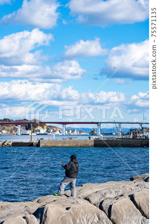 三aki港富士山鹿島島海上漁港觀光旅行漁船三浦半島開車日期磯磯磯釣磯磯磯釣 75571135