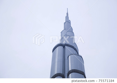 Burj Dubai - tallest building in the world, at 828 m. in Dubai, UAE. Day View from Downtown Dubai Burj Dubai - tallest building in the world, at 828 m. in Dubai, UAE. Day View from Downtown Dubai 75571184