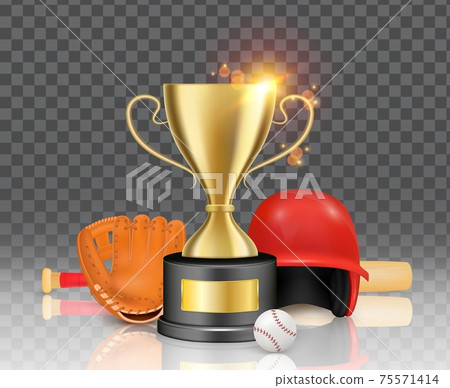 Baseball sport game championship winner award, vector illustration. 75571414