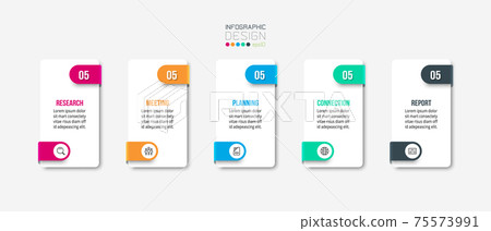 Infographic business template with step or option design. 75573991