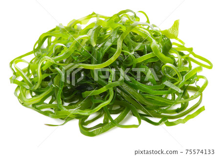 gracilaria ogonori seaweed salad isolated on white 75574133