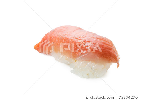 sushi with raw fish isolated on white background sushi with raw fish isolated on white background 75574270