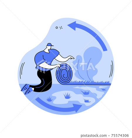 Lawn repair abstract concept vector illustration. Lawn repair abstract concept vector illustration. 75574306