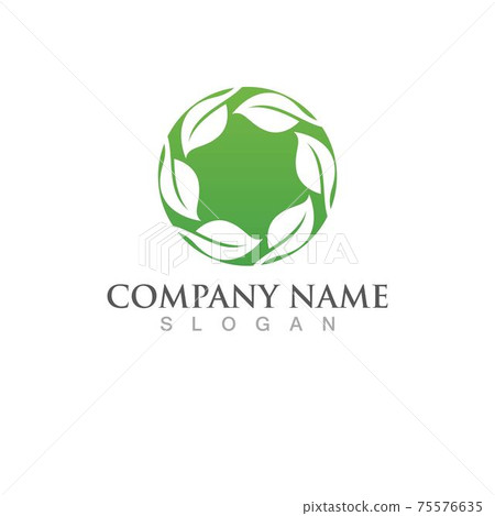 Logos of green Tree leaf ecology 75576635