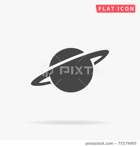 Jupiter Planet flat vector icon 75579995