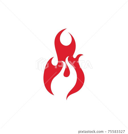 Fire flame vector illustration design template image 75583327