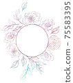 Metallic flower wreath 75583395