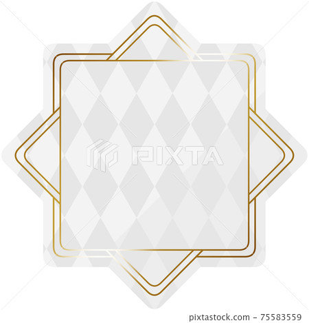Elegant frame white & gold diamond pattern on the entire surface Elegant frame white & gold diamond pattern on the entire surface 75583559
