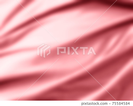 Glamorous background illustration with bright red satin cloth fluttering powerfully There are other colors 75584584