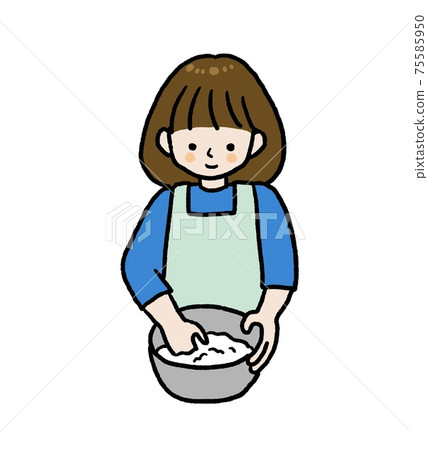 削米的女人的插圖 75585950