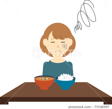 Young woman without appetite 75586997