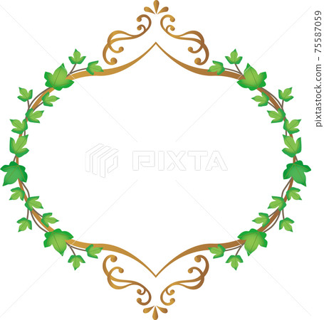 Green decorative frame frame Green decorative frame frame 75587059