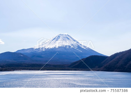 春季從富士山和本栖湖發出的閃光 春季從富士山和本栖湖發出的閃光 75587386