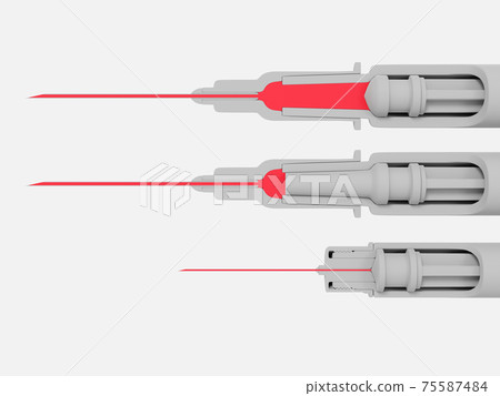 Comparison of syringe dead space White background 75587484