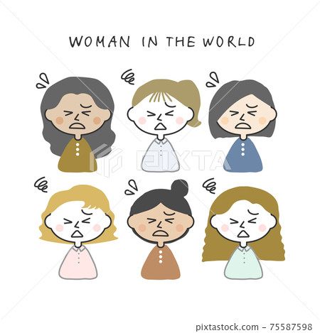 Women with crying faces 75587598