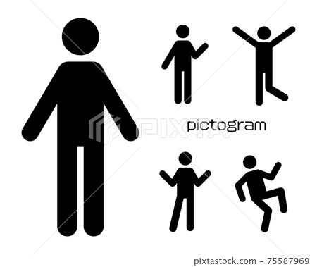 Pictogram with changeable pose Pictogram with changeable pose 75587969
