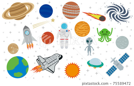 太空宇航員火箭航天飛機材料圖 75589472