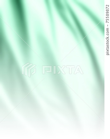 背景材料飄動的鮮綠色緞布從上到下變成白色的層次垂直還有其他顏色