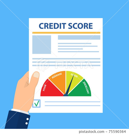 Credit score, gauge. Credit score, gauge. 75590364