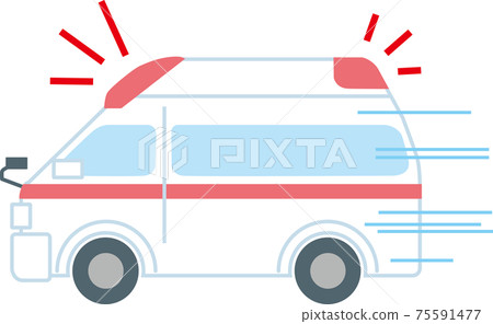 Running ambulance Running ambulance 75591477