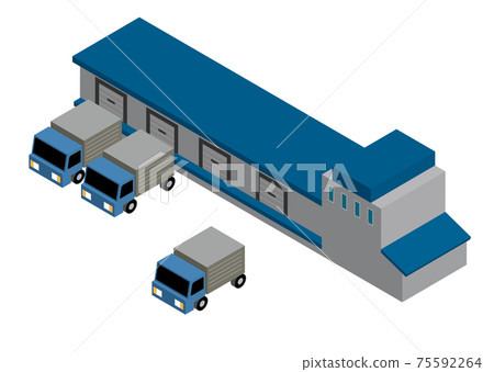 Warehouse luggage transportation 3D 