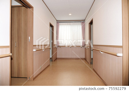 Nursing facility Residential photo Architectural photo Nursing facility corridor 75592279