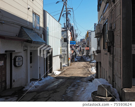 Otaru, a street corner with the scent of the Showa era, ladder street Otaru, a street corner with the scent of the Showa era, ladder street 75593624